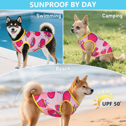 KYEESE 2 Pack Dog Shirts-Quick Dry Tank Top with Reflective Label