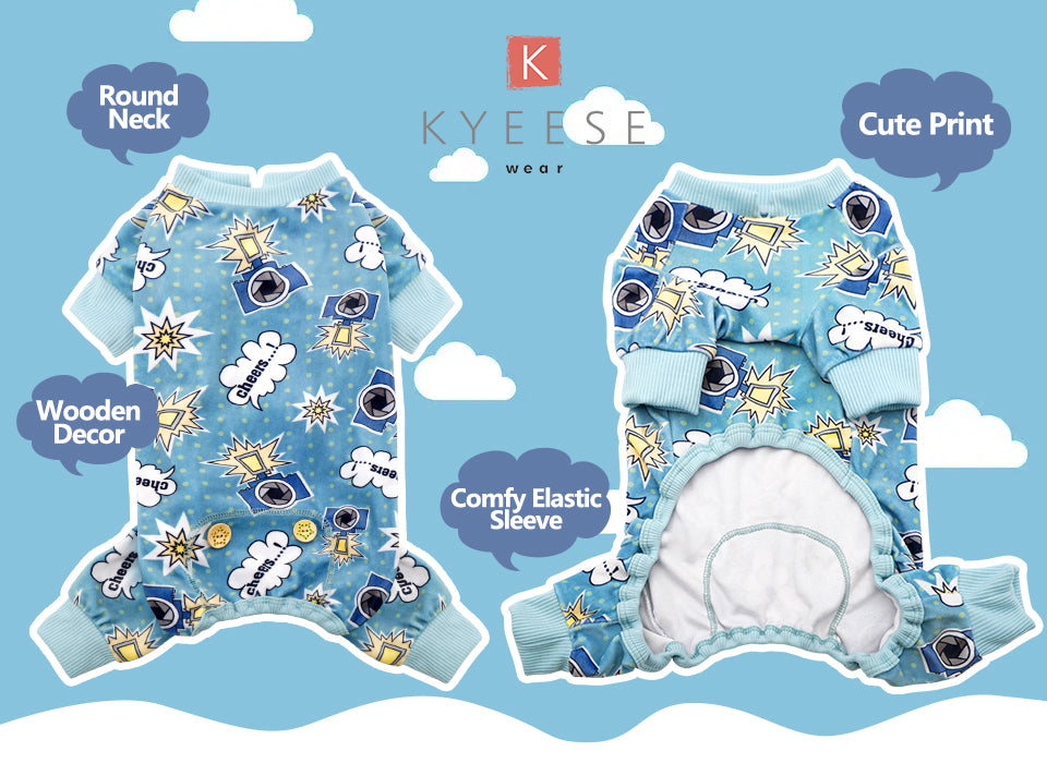 KYEESE Adorable Print Dog Pajamas – Cozy, Sensitive-Skin Friendly Sleepwear