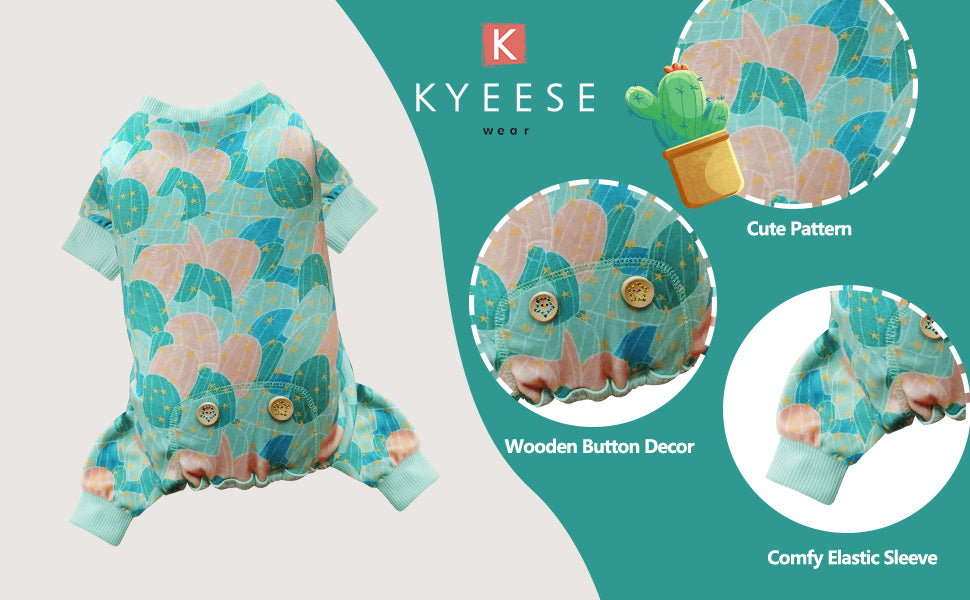 KYEESE Adorable Print Dog Pajamas – Cozy, Sensitive-Skin Friendly Sleepwear