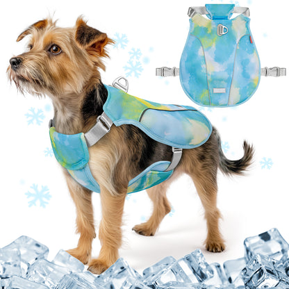 KYEESE Dog Cooling Vest-Adjustable Straps Dog Cooling Shirt with D Ring UV Protection Reflective Stripe
