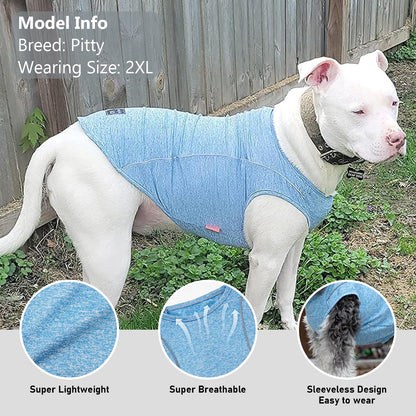 KYEESE Dog Shirt/2pack Dog Shirt-Sports Athletic Breathable Dog T-Shirt with Reflective Strip Tank Top