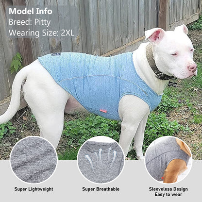 KYEESE Dog Shirt/2pack Dog Shirt-Sports Athletic Breathable Dog T-Shirt with Reflective Strip Tank Top