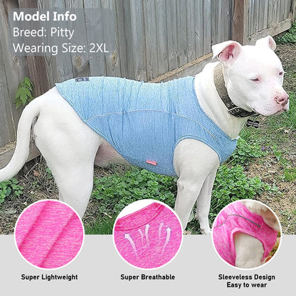 KYEESE Dog Shirt/2pack Dog Shirt-Sports Athletic Breathable Dog T-Shirt with Reflective Strip Tank Top