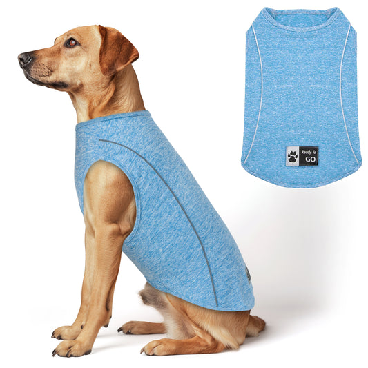 KYEESE Dog Shirt/2pack Dog Shirt-Sports Athletic Breathable Dog T-Shirt with Reflective Strip Tank Top