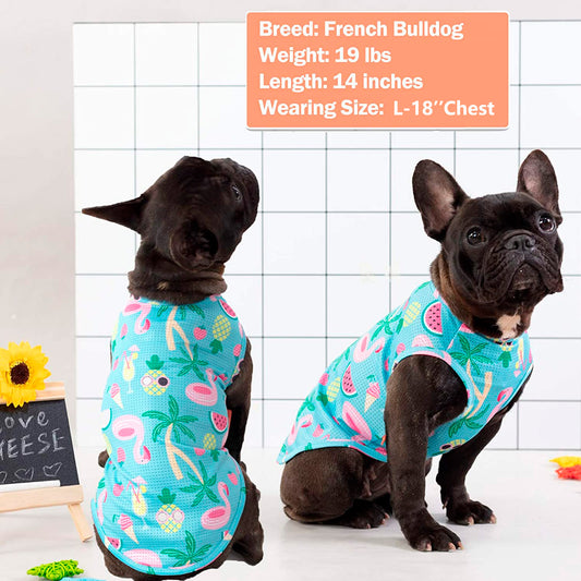KYEESE 2 Pack Dog Shirts-Quick Dry Tank Top with Reflective Label