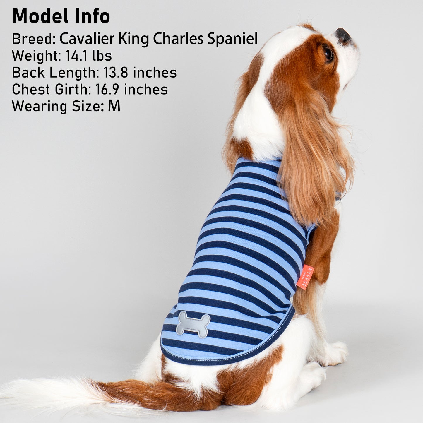 KYEESE 2Pack Striped Dog Shirts – Lightweight Cotton Sleeveless T-Shirts