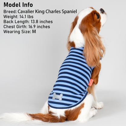 KYEESE 2Pack Striped Dog Shirts – Lightweight Cotton Sleeveless T-Shirts