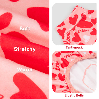 Valentine Heart Print Dog Pajamas