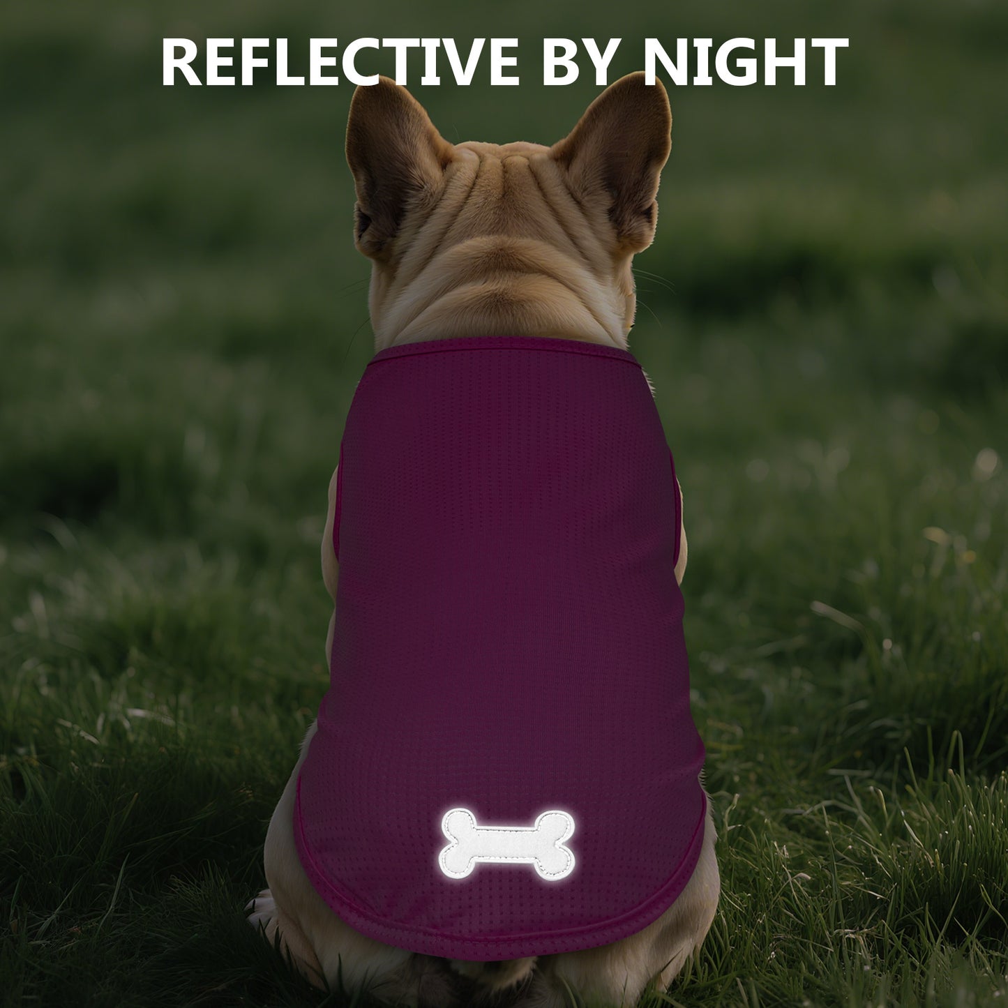 KYEESE 2 Pack Dog Shirts-Quick Dry Tank Top with Reflective Label