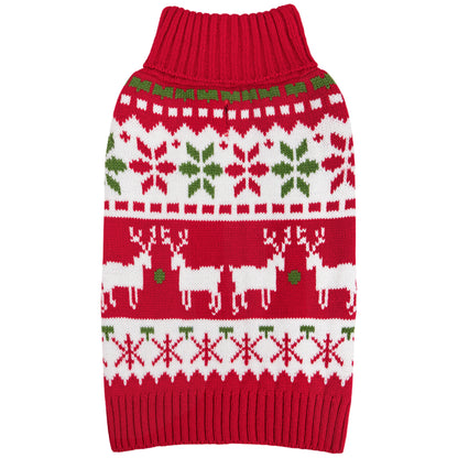 CHRISTMAS DOG SWEATER-RED