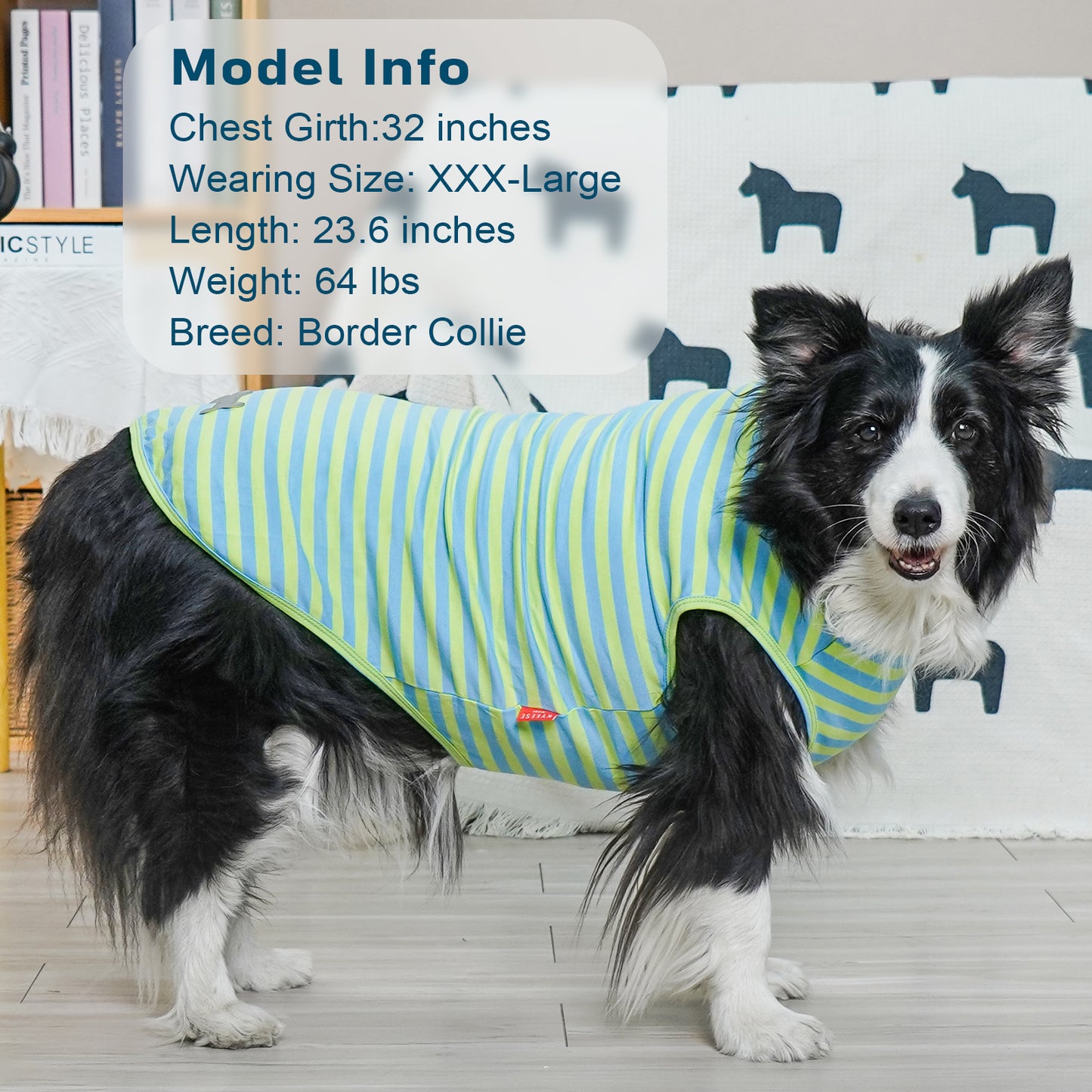 KYEESE 2Pack Striped Dog Shirts – Lightweight Cotton Sleeveless T-Shirts