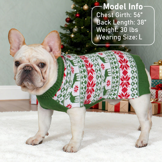 CHRISTMAS DOG SWEATER-GREEN
