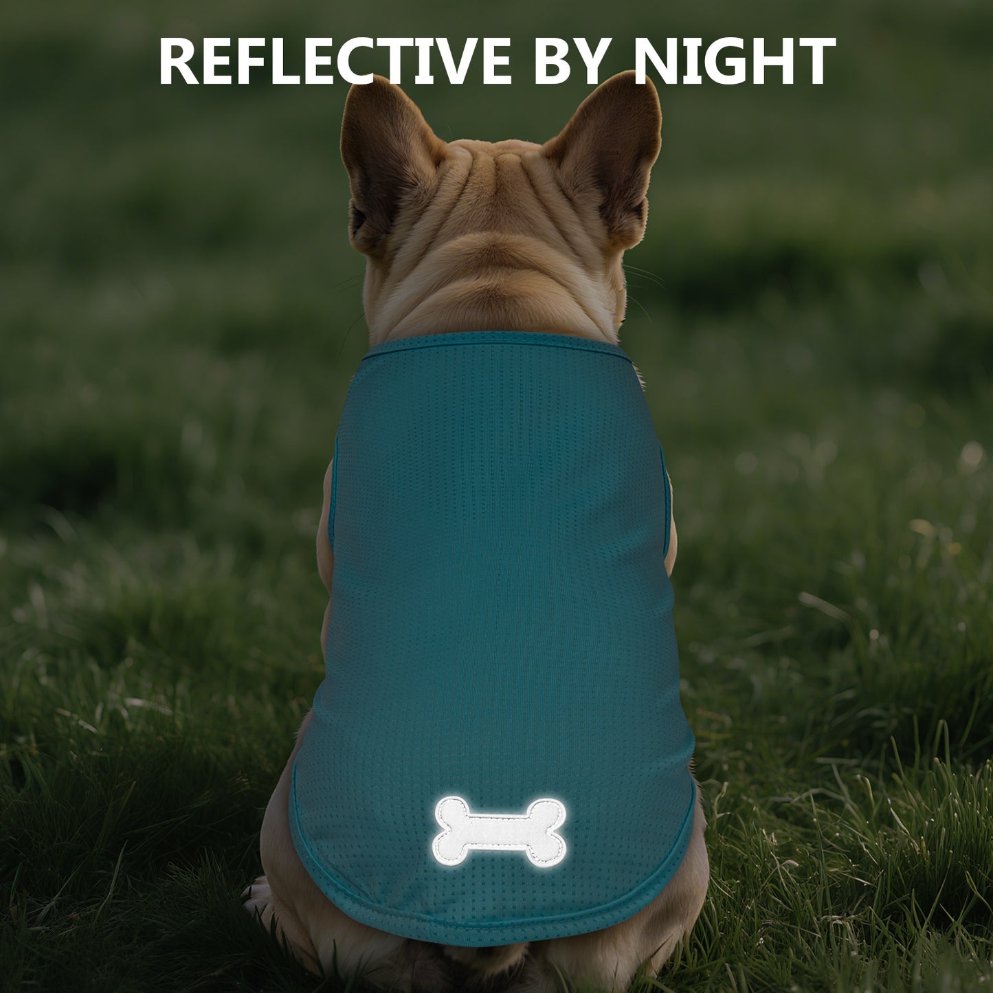 KYEESE 2 Pack Dog Shirts-Quick Dry Tank Top with Reflective Label