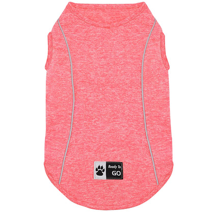 KYEESE Dog Shirt/2pack Dog Shirt-Sports Athletic Breathable Dog T-Shirt with Reflective Strip Tank Top