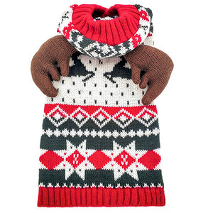 KYEESE CHRISTMAS CUTE REINDEER DOG HOODIE SWEATER