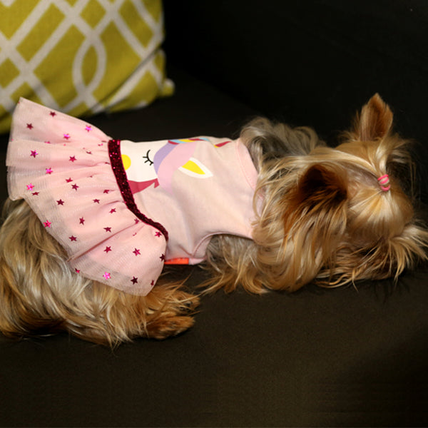 KYEESE Dog Unicorn Dress Princess Pet Apparel Dogs Wedding Dress Spring Summer Fashion