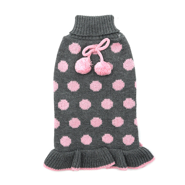 KYEESE Polka Dot Pet Sweater Dress