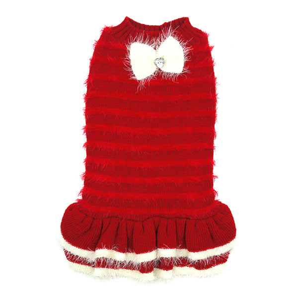 KYEESE Holiday Red Pet Sweater Dress