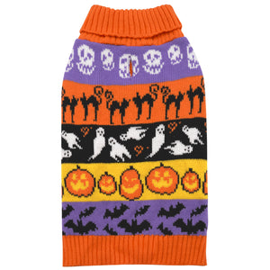 KYEESE Dog Sweaters Halloween Theme Dog Sweaters with Leash Hole for Small Medium Large Dogs Dog Clothes