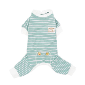 KYEESE CLASSIC MINT GREEN STRIPE DOG PAJAMA