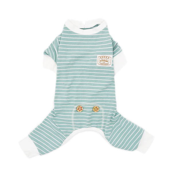 KYEESE CLASSIC MINT GREEN STRIPE DOG PAJAMA