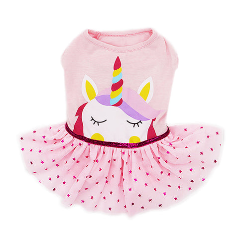 KYEESE Dog Unicorn Dress Princess Pet Apparel Dogs Wedding Dress Spring Summer Fashion