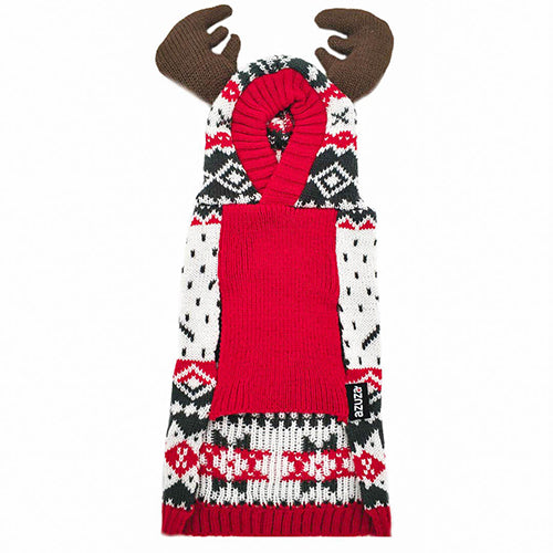 KYEESE CHRISTMAS CUTE REINDEER DOG HOODIE SWEATER