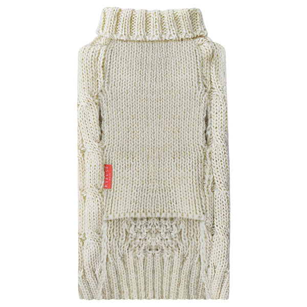 KYEESE Sweaters with Golden Thread Turtleneck Dog Cable Knit Puppy Sweater for Cold Weather