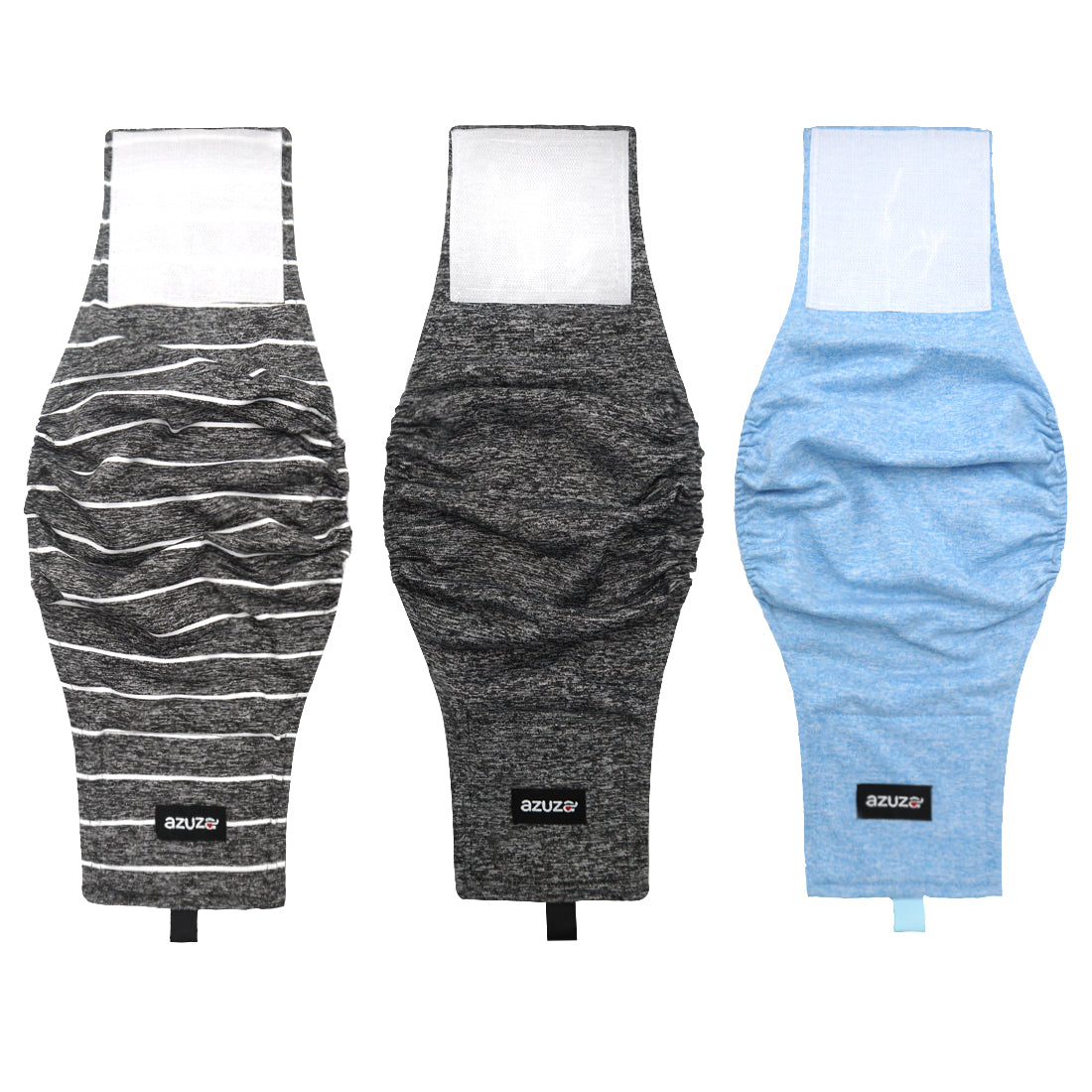 KYEESE 3 Pack Sports Fashion Male Dog Diapers Washable Breathable Dog Wraps Belly Bands with Inside Pocket Great for Summer