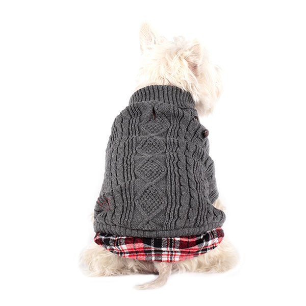 KYEESE Cable Knit Pullover Pet Sweater