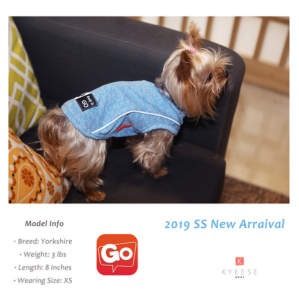 KYEESE Dog Shirt Sports Soft Breathable Dog T-shirt with Reflective Strip Tank Top Sleeveless Vest Pet Clothes