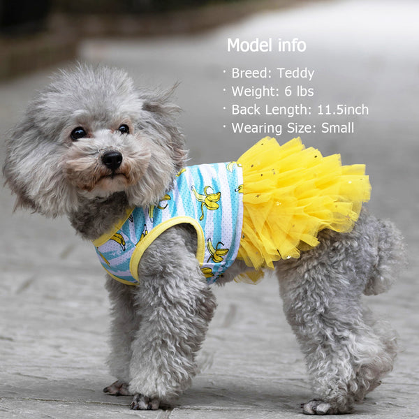KYEESE Dog Dresses Breathable Mesh Dog Dress Lightweight Cat Dress Dog Sundress for Spring Summer