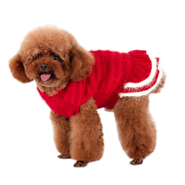 KYEESE Holiday Red Pet Sweater Dress