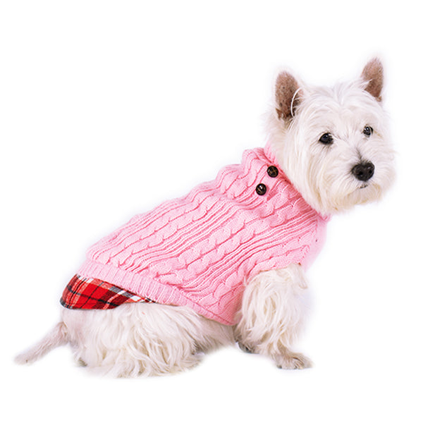 KYEESE Cable Knit Pullover Pet Sweater