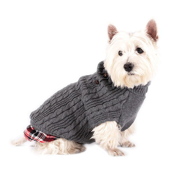 KYEESE Cable Knit Pullover Pet Sweater