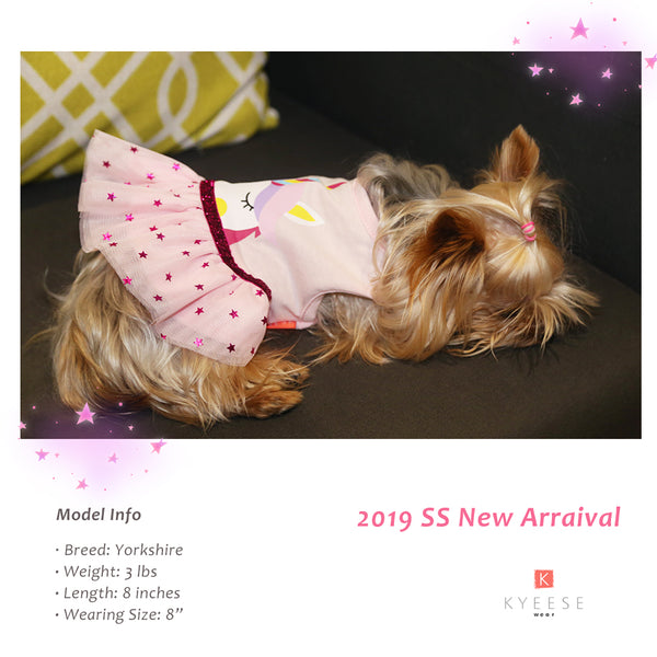 KYEESE Dog Unicorn Dress Princess Pet Apparel Dogs Wedding Dress Spring Summer Fashion