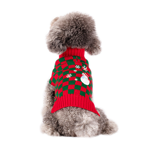 KYEESE Christmas Snowman Pet Sweater