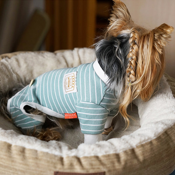 KYEESE CLASSIC MINT GREEN STRIPE DOG PAJAMA