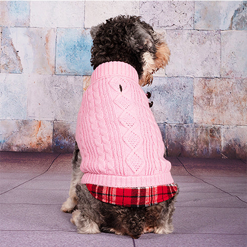 KYEESE Cable Knit Pullover Pet Sweater