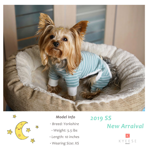 KYEESE CLASSIC MINT GREEN STRIPE DOG PAJAMA