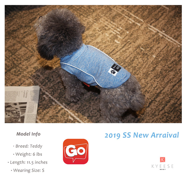 KYEESE Dog Shirt Sports Soft Breathable Dog T-shirt with Reflective Strip Tank Top Sleeveless Vest Pet Clothes