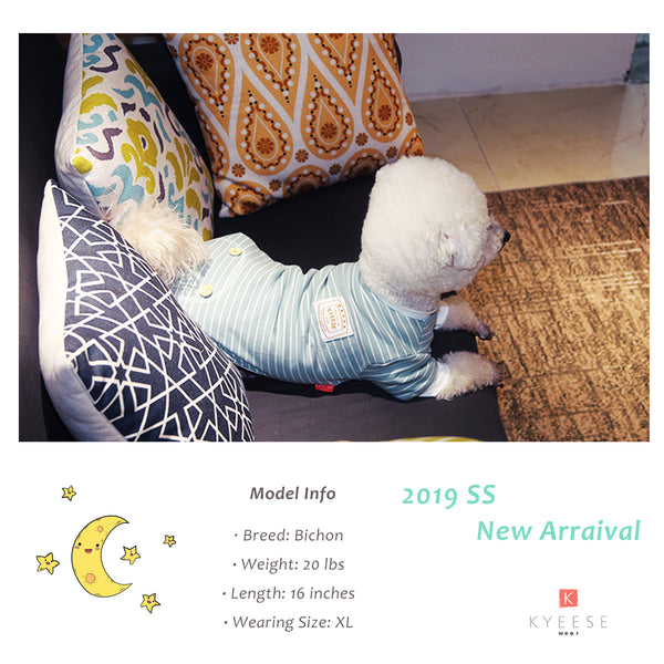 KYEESE CLASSIC MINT GREEN STRIPE DOG PAJAMA