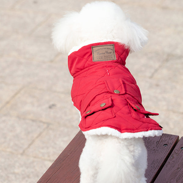 KYEESE Winter Windproof Dog Vest Fleece Lined Cold Weather Coats