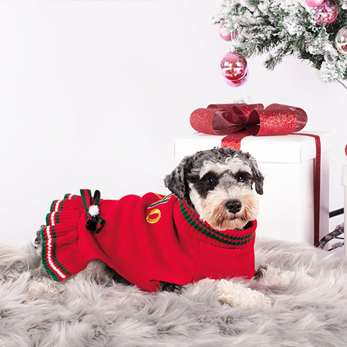 KYEESE Christmas Pet Sweater Dress